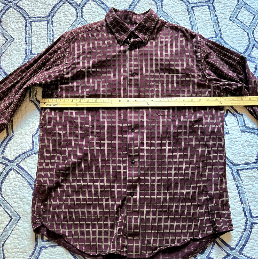 Consensus Windowpane Textured Button Down Shirt - Picture 11 of 12